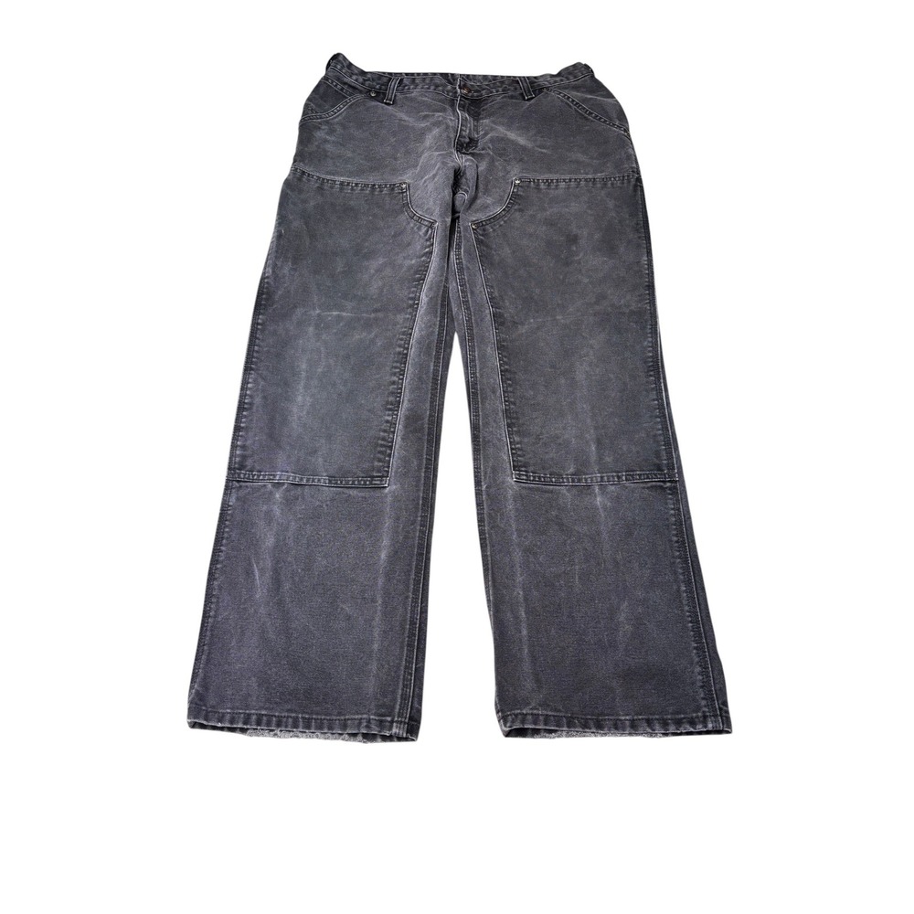 Carhartt WB136 Double Knee  Dungaree Canvas Work Pants Faded Black 14x32 Women‎